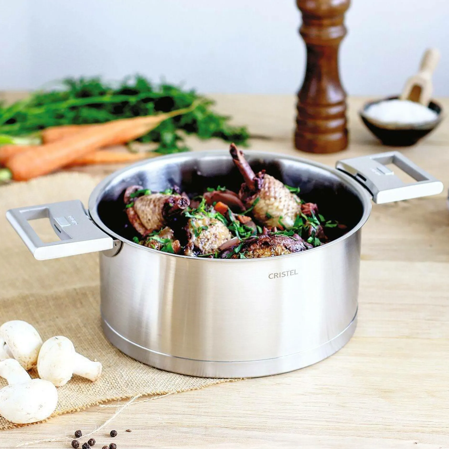 Casseroles>Camif CRISTEL Casserole inox Strate amovible - 20 cm