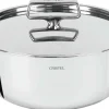 Marmites Et Faitouts>Camif CRISTEL Faitout 2 anses avec couvercle inox Castel Pro - Diamètre 24 cm