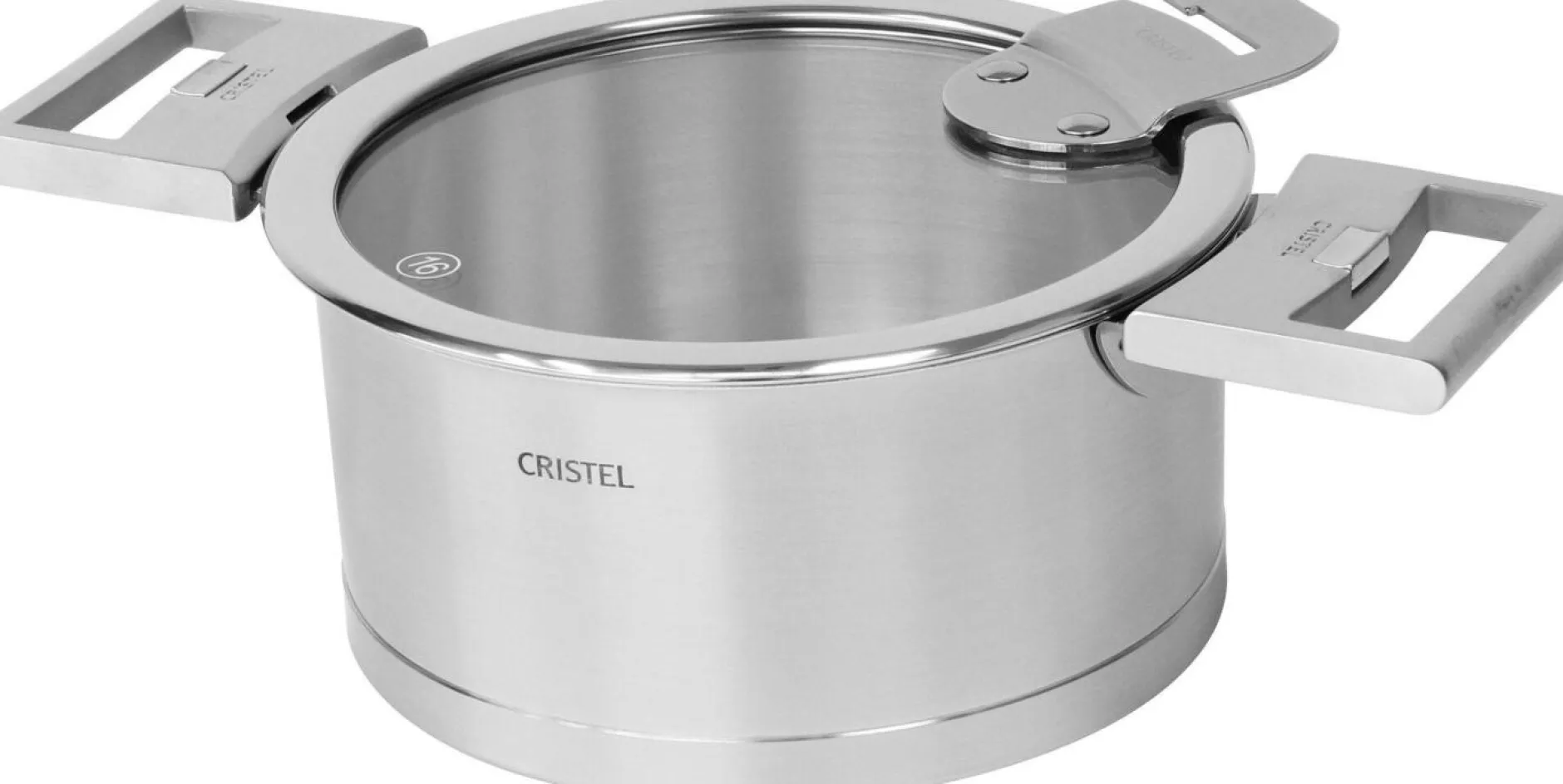 Couvercles Et Poignées>Camif CRISTEL Lot de 3 couvercles plats 16/18/20 cm Strate Amovible