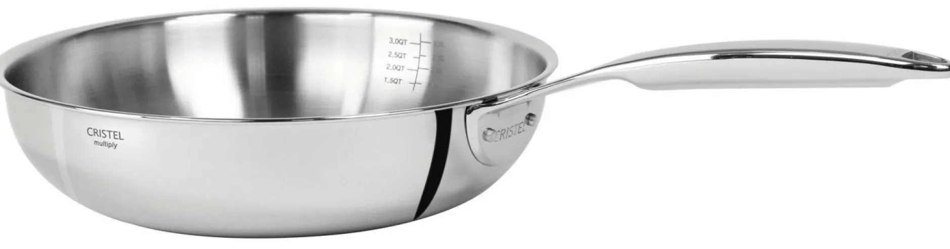 Poêles>Camif CRISTEL Poêle sautoir inox Castel Pro - Diamètre 28 cm