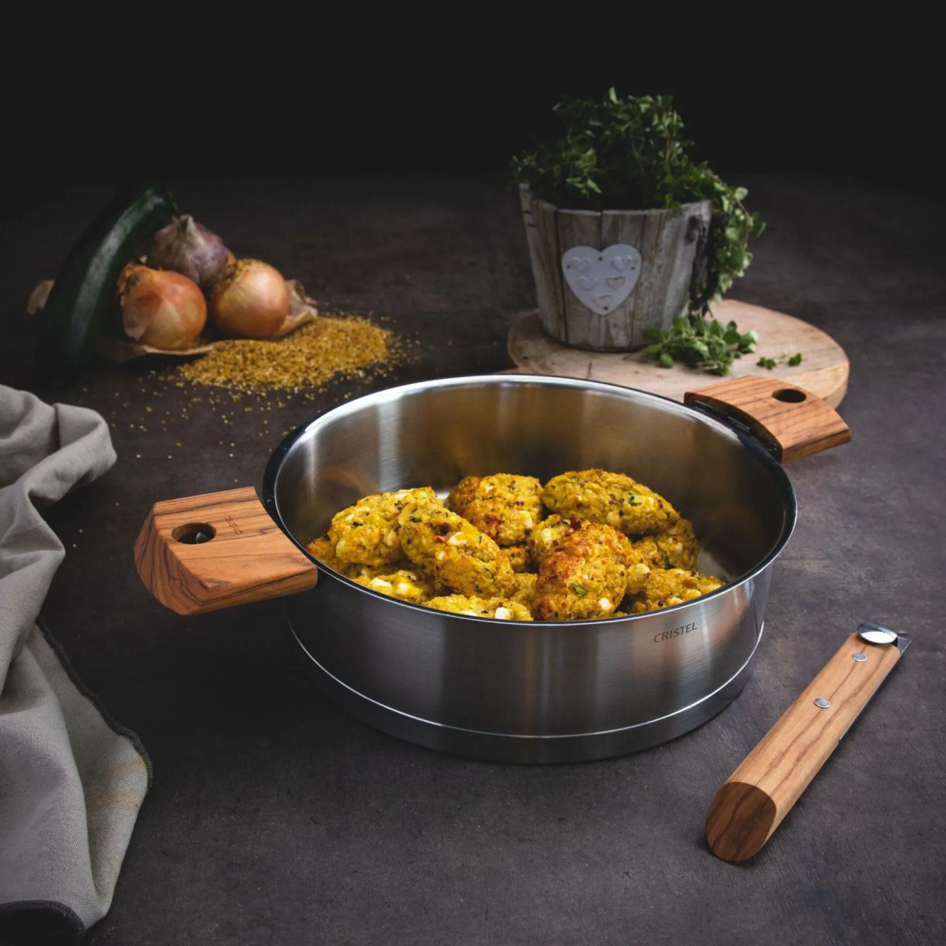 Sauteuses, Tajines Et Wok>Camif CRISTEL Sauteuse inox Strate amovible - Diamètre 24 cm