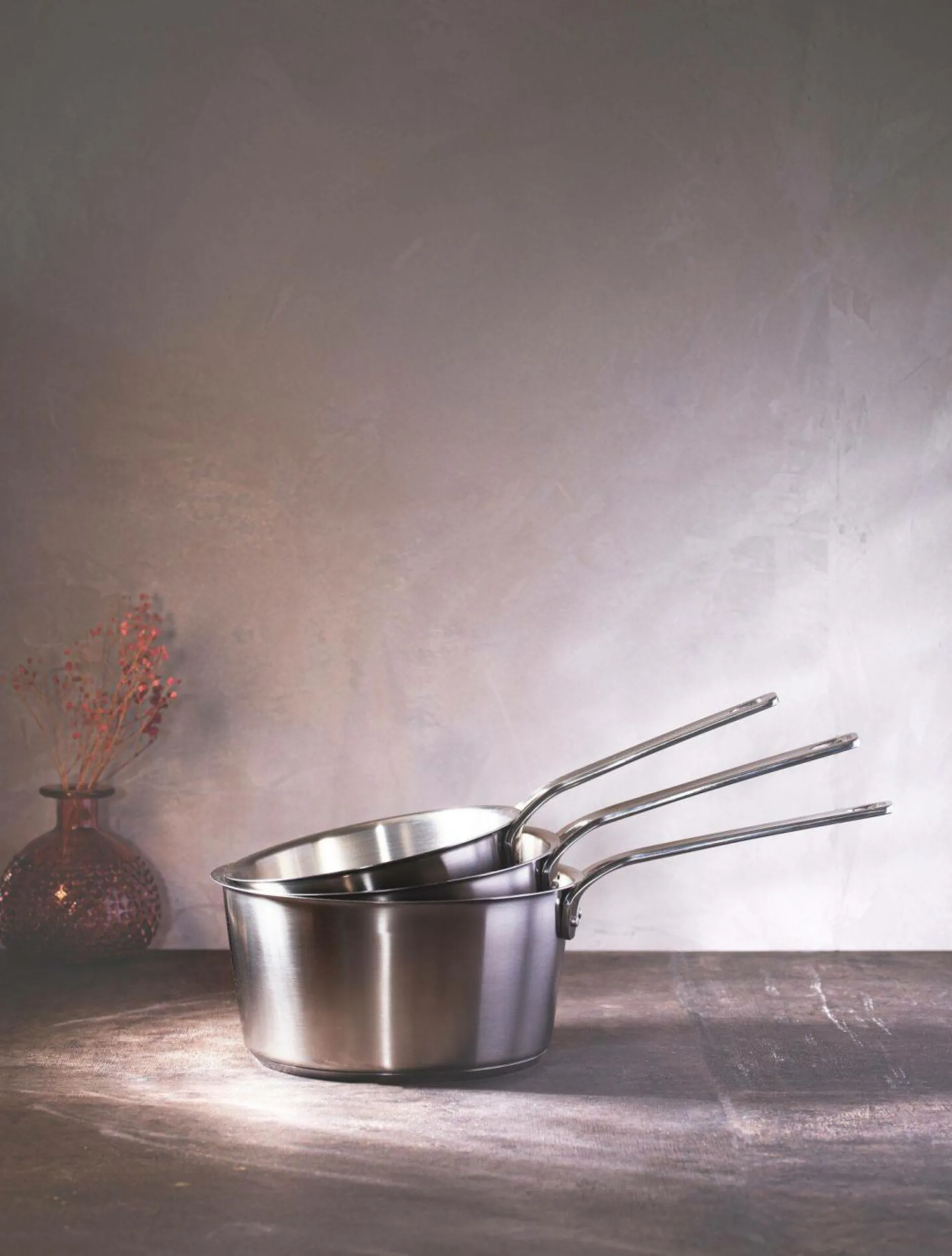 Casseroles>Camif CRISTEL Set de 3 casseroles 1826