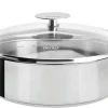 Sauteuses, Tajines Et Wok>Camif CRISTEL Set sauteuse inox Mutine 24 cm avec couvercle et poignée amovible framboise