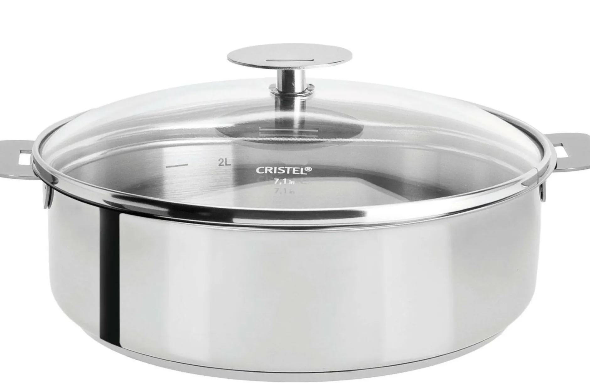 Sauteuses, Tajines Et Wok>Camif CRISTEL Set sauteuse inox Mutine 24 cm avec couvercle et poignée amovible framboise