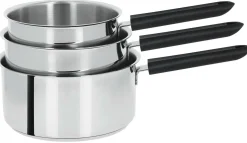 Casseroles>Camif CRISTEL Série de 3 casseroles Mutine 2 fixe avec poignée Bakelite noire