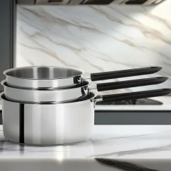 Casseroles>Camif CRISTEL Série de 3 casseroles Mutine 2 fixe avec poignée Bakelite noire