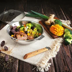 Sauteuses, Tajines Et Wok>Camif CRISTEL Wok inox 28 cm Casteline amovible