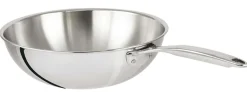 Sauteuses, Tajines Et Wok>Camif CRISTEL Wok inox Castel Pro sans couvercle - Diamètre 28 cm