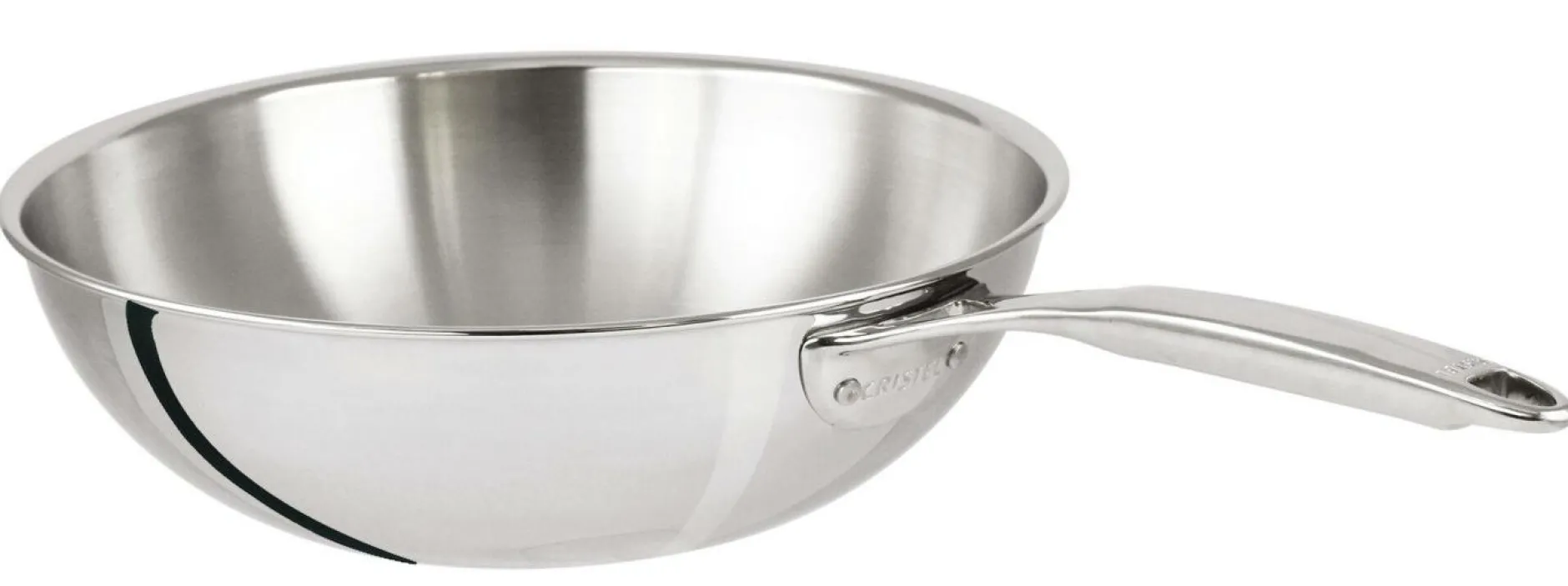 Sauteuses, Tajines Et Wok>Camif CRISTEL Wok inox Castel Pro sans couvercle - Diamètre 28 cm
