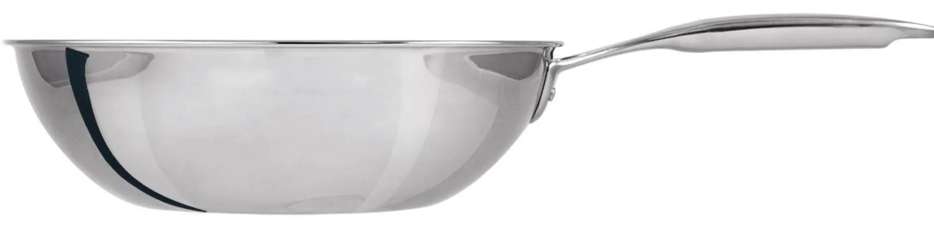 Sauteuses, Tajines Et Wok>Camif CRISTEL Wok inox Castel Pro sans couvercle - Diamètre 28 cm