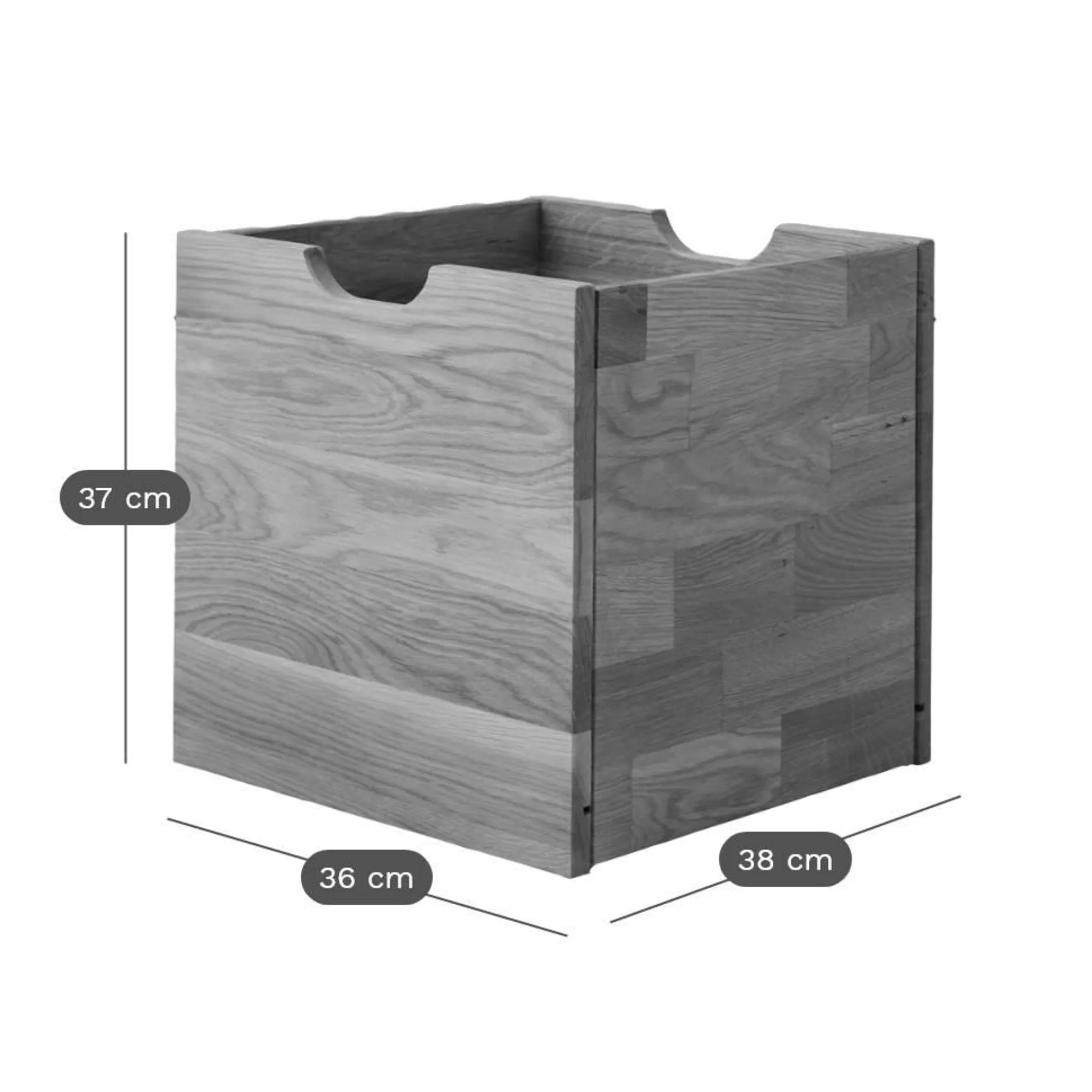 Meubles D'Entrée>Camif Cube de rangement bois massif Cyriel - Hêtre Massif