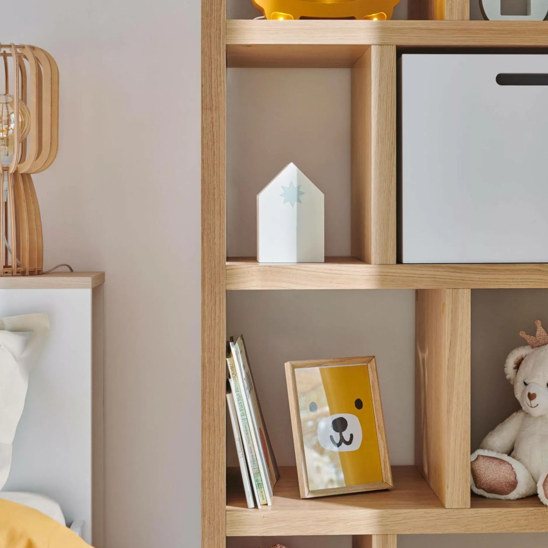 Bibliothèques>Camif Cube de rangement Texas - Blanc