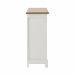 Buffets></noscript>Camif Desserte bois massif 2 portes 2 tiroirs Embellie - Blanc