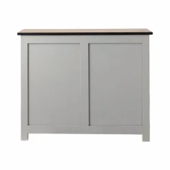 Buffets></noscript>Camif Desserte bois massif 2 portes 2 tiroirs Embellie - Gris