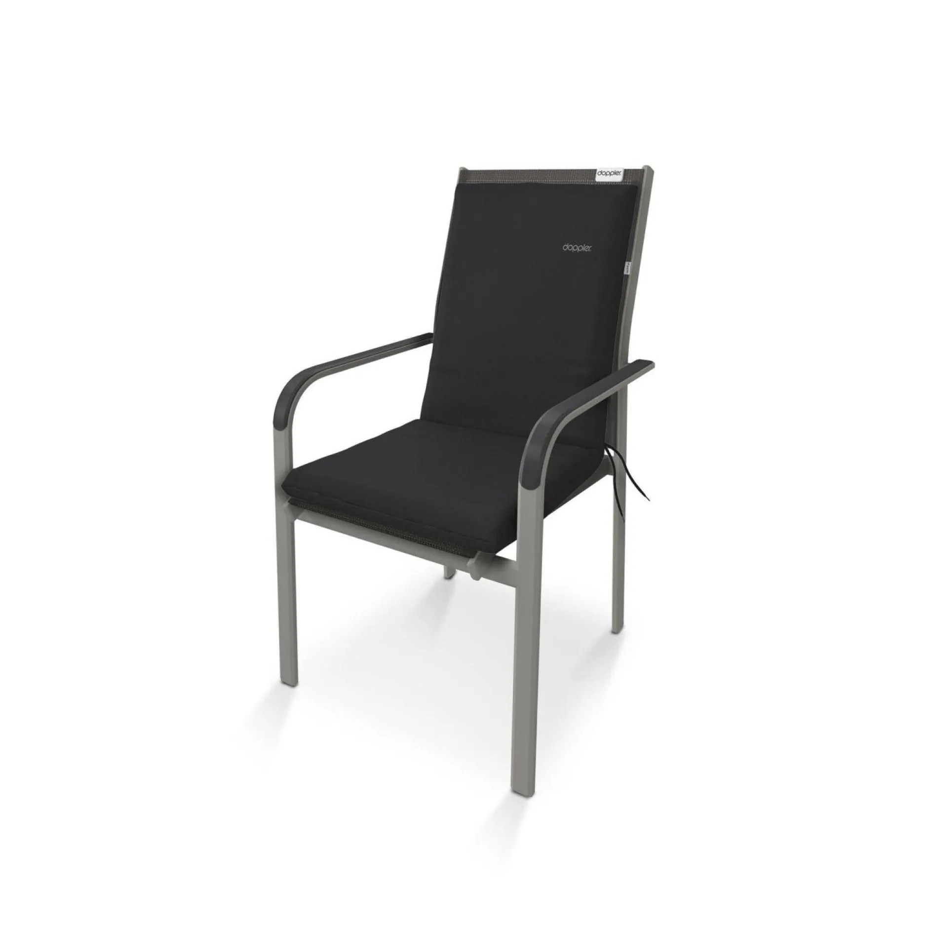 Accessoires Transats>Camif DOPPLER Coussins de Chaise Nature en Tissus Recyclé - Gris Anthracite