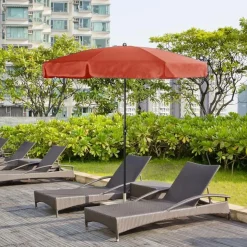 Parasols>Camif DOPPLER Parasol Rond ⌀ 200 cm Sunline en Acier - Terracotta