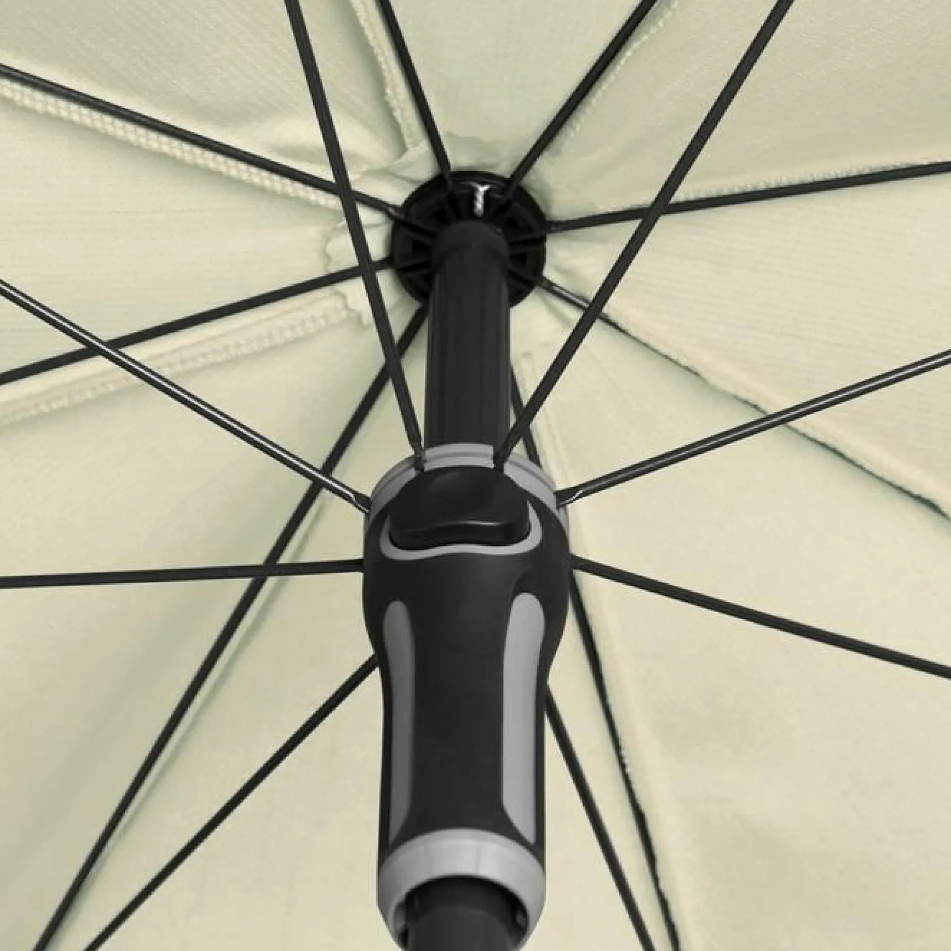Parasols>Camif DOPPLER Parasol Rond ⌀ 200 cm Sunline en Acier - Beige Nature