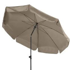 Parasols></noscript>Camif DOPPLER Parasol Rond ⌀ 200 cm Sunline en Acier - Taupe