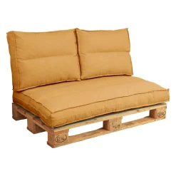 Poufs, Poires Et Coussins De Sol|Poufs, Poires Et Coussins De Sol>Camif Dossier coussin palette recyclé Heva - Curry