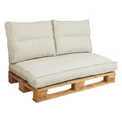 Poufs, Poires Et Coussins De Sol|Poufs, Poires Et Coussins De Sol>Camif Dossier coussin palette recyclé Heva - Ecru