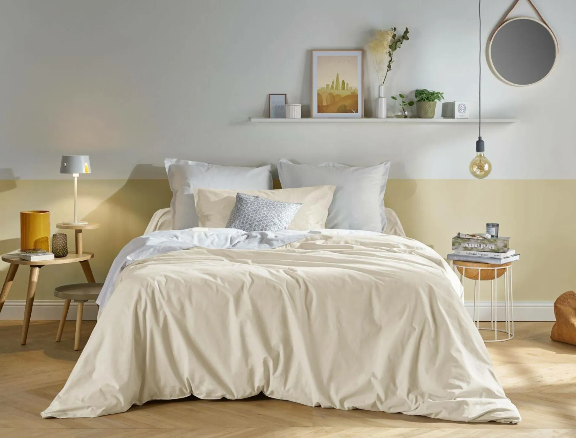 Draps>Camif Drap coton bio Fil & Sens - - 180 x 290 cm Galuchat