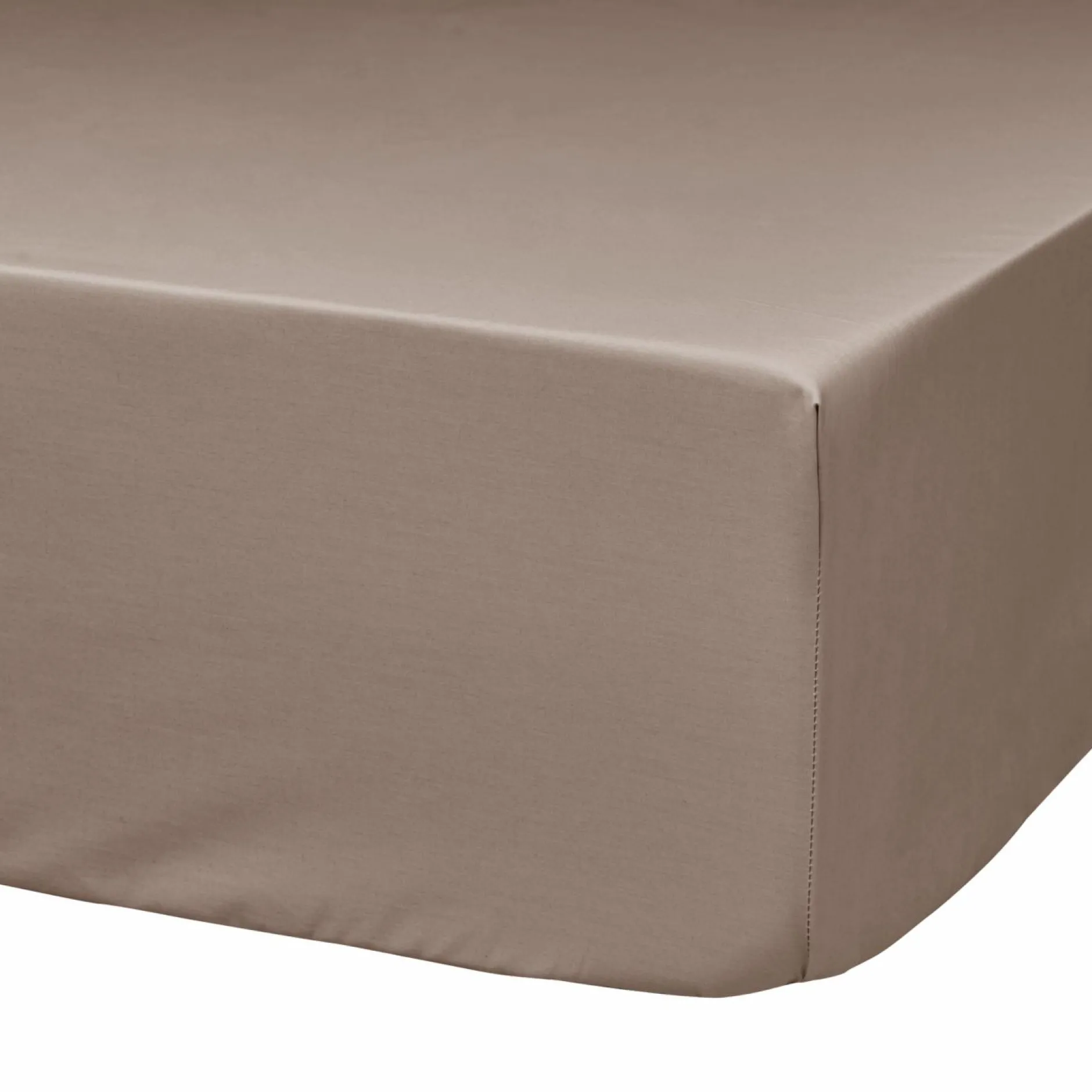 Draps Housse>Camif Drap housse coton bio Fil & Sens - - 140 x 190 cm Taupe