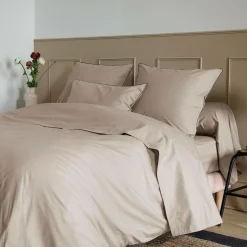 Draps Housse>Camif Drap housse coton bio Thaïs - - 140 x 190 cm Ficelle