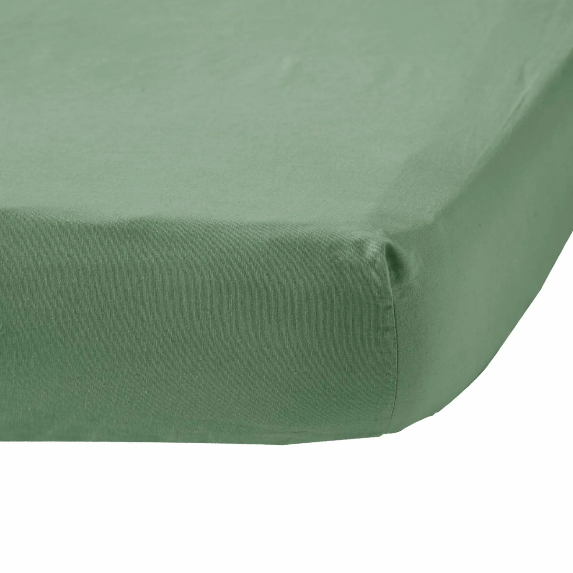 Draps Housse>Camif Drap housse coton lin Valentine - - 160 x 200 cm Vert Amande