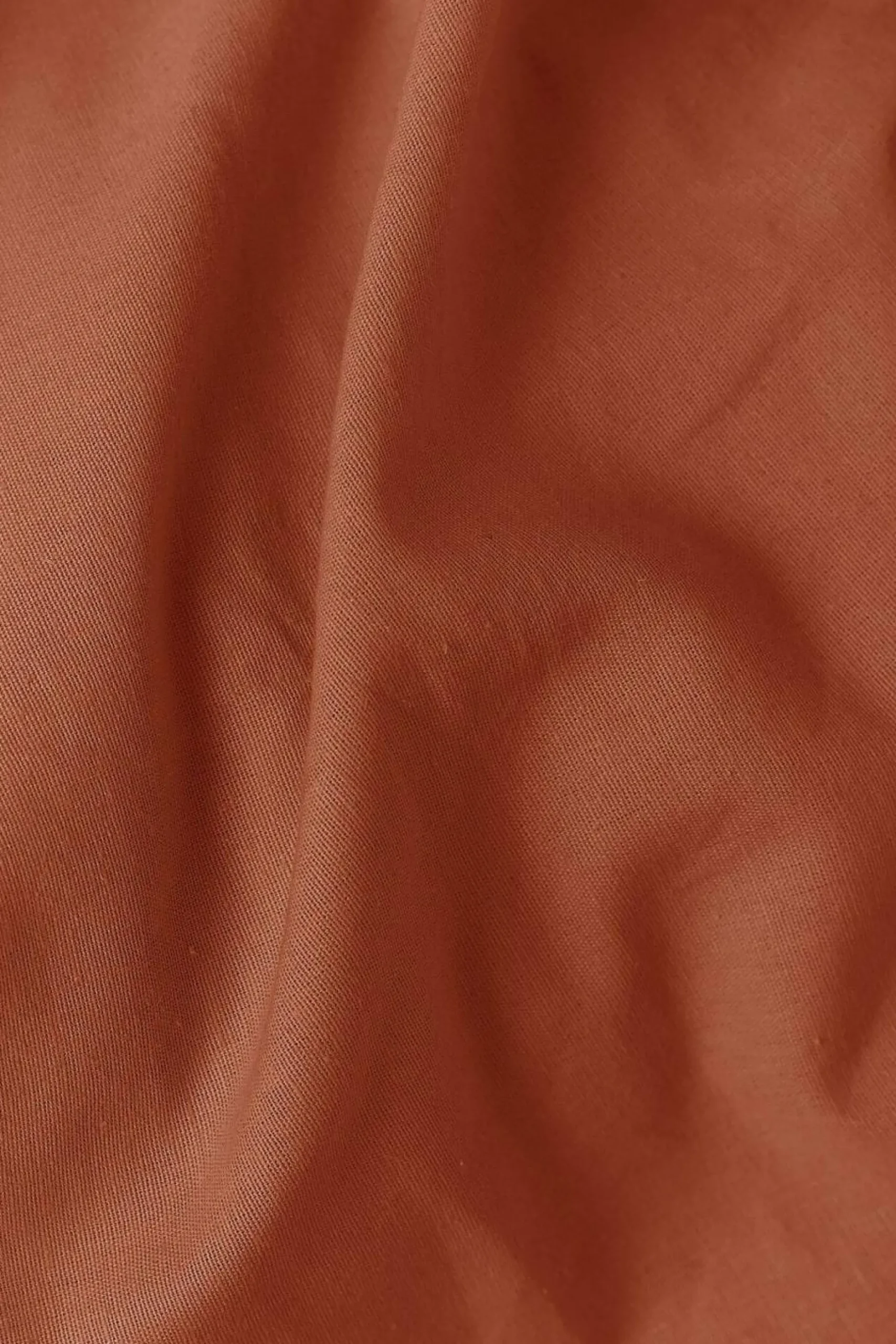 Draps Housse>Camif Drap housse coton lin Valentine - - 140 x 190 cm Terracotta