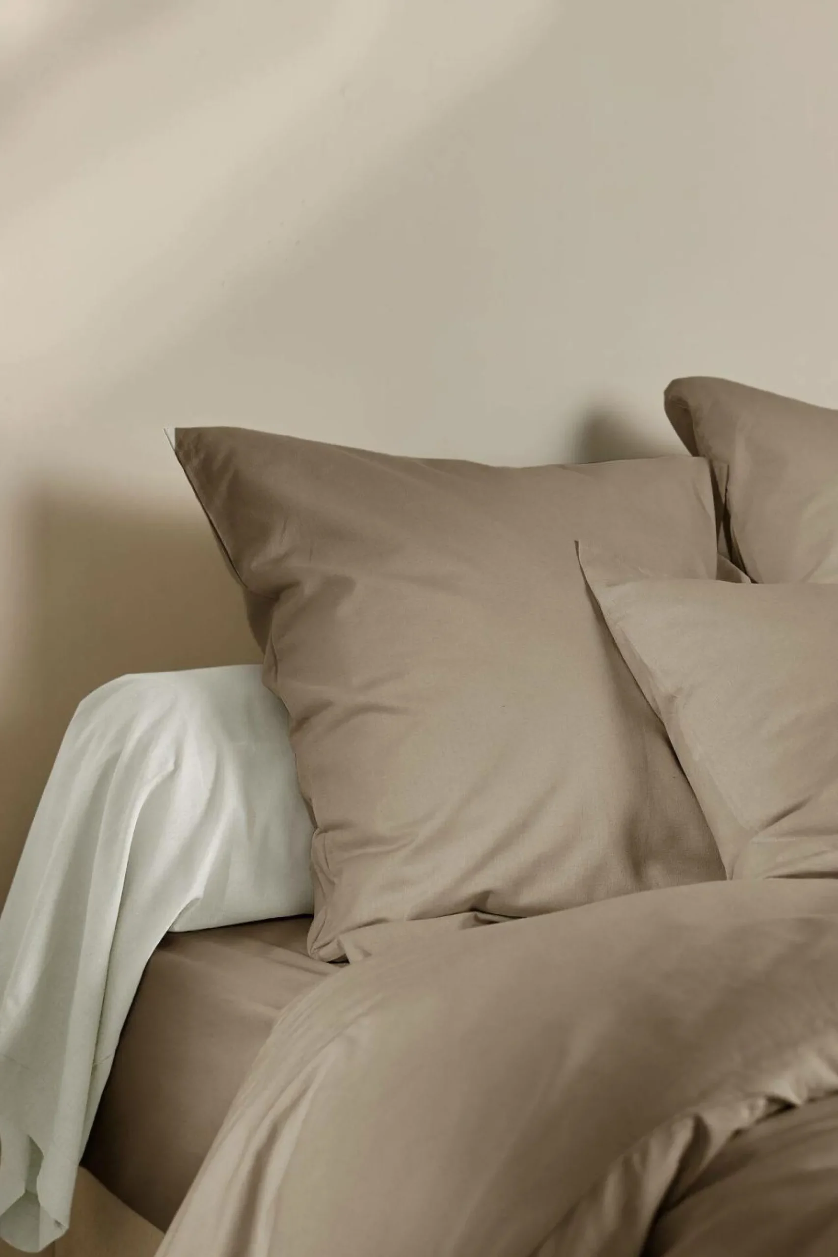 Draps Housse>Camif Drap housse coton lin Valentine - - 140 x 190 cm Taupe