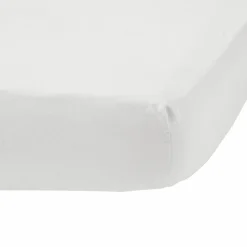 Draps Housse>Camif Drap housse coton lin Valentine - - 140 x 190 cm Blanc