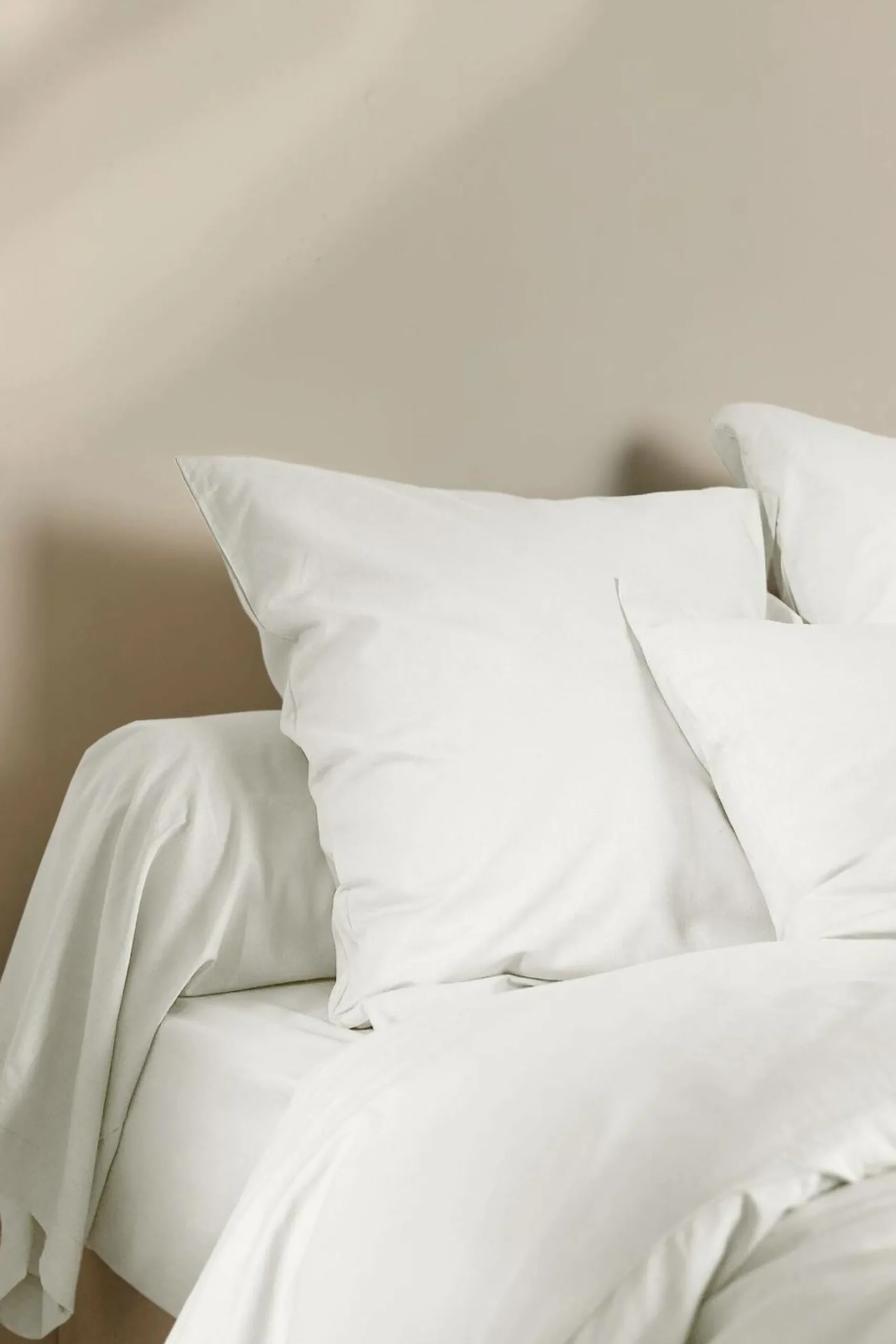 Draps Housse>Camif Drap housse coton lin Valentine - - 140 x 190 cm Blanc