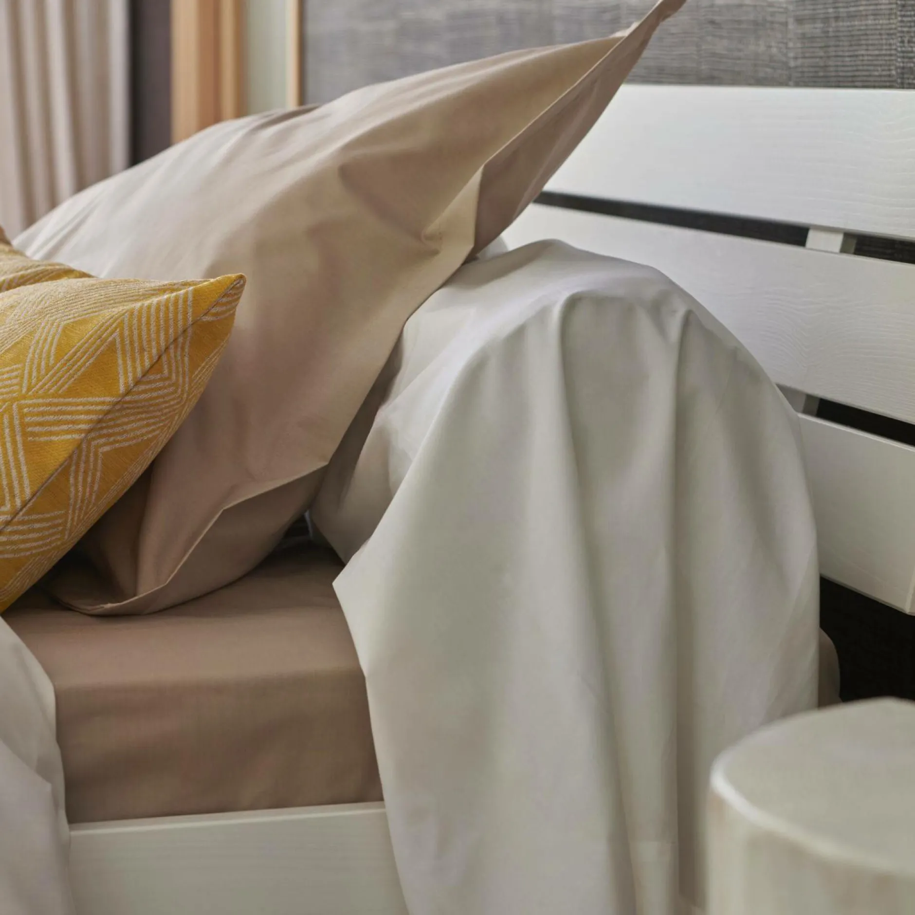 Draps Housse>Camif Drap housse grand bonnet 40cm percale bio Elise - - 140 x 190 cm Lin