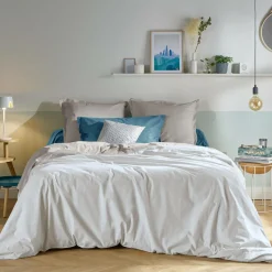 Draps Housse>Camif Drap housse grand bonnet 40 cm coton bio Fil & Sens - Blanc - 140 x 190 cm