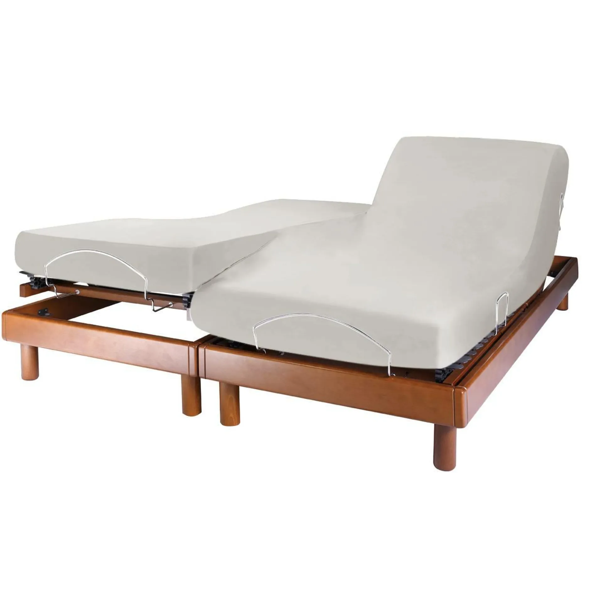 Draps Housse>Camif Drap housse lit de relaxation coton bio Fil & Sens - Blanc - 2 x 70 x 190 cm