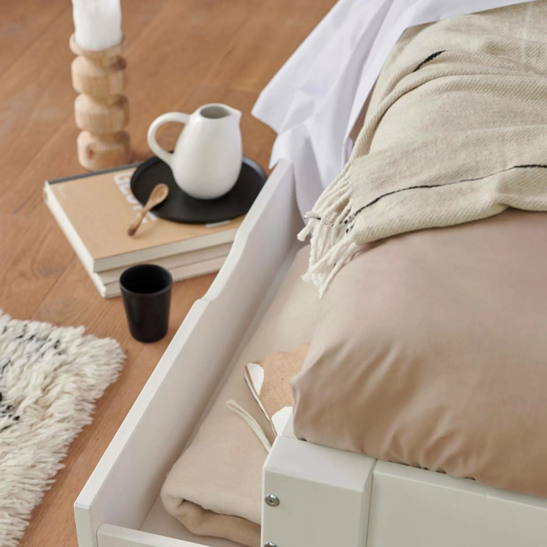 Draps Housse>Camif Drap housse literie de relaxation percale bio Elise - - 2 x 80 x 200 cm Lin