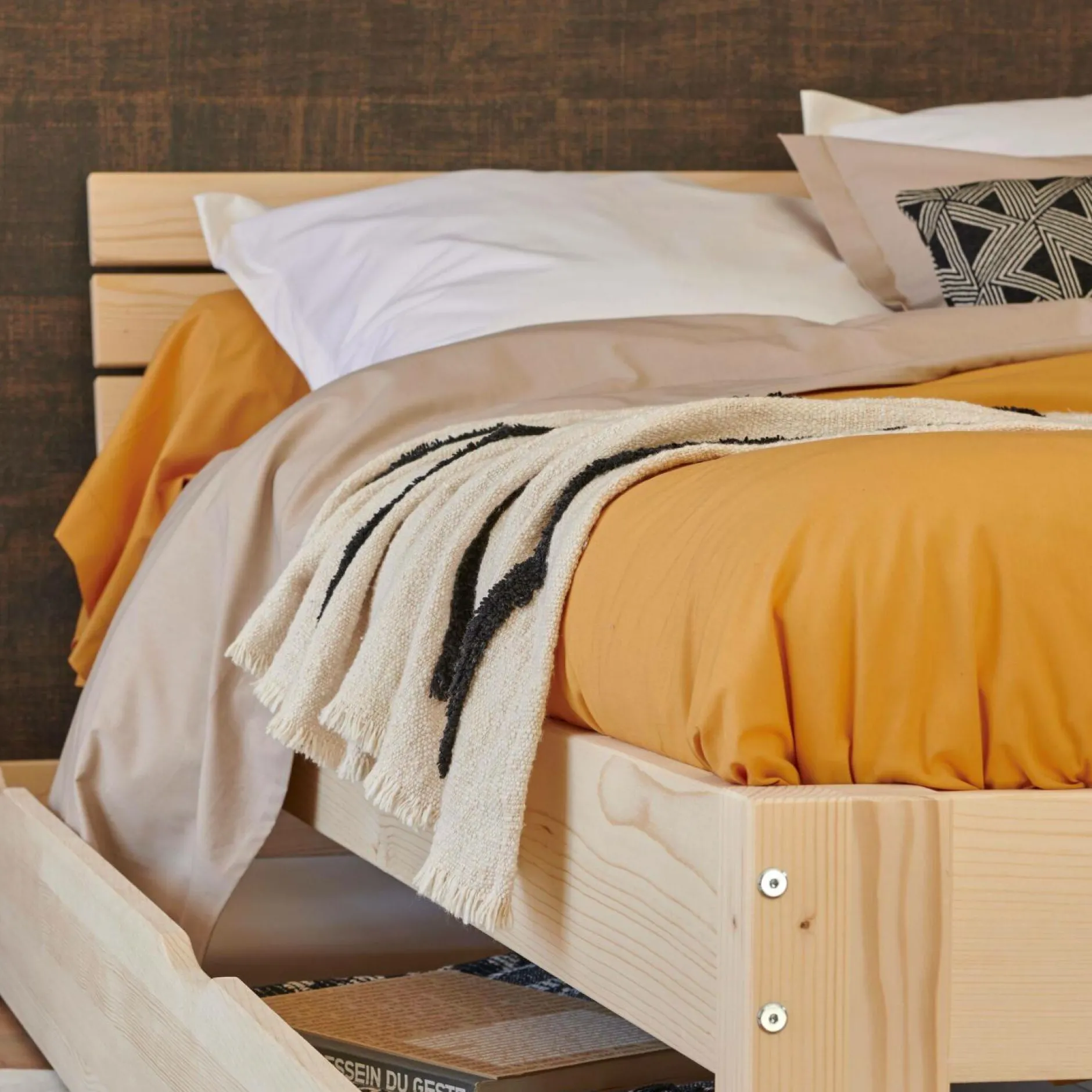 Draps Housse>Camif Drap housse percale bio Elise - - 140 x 190 cm Ocre