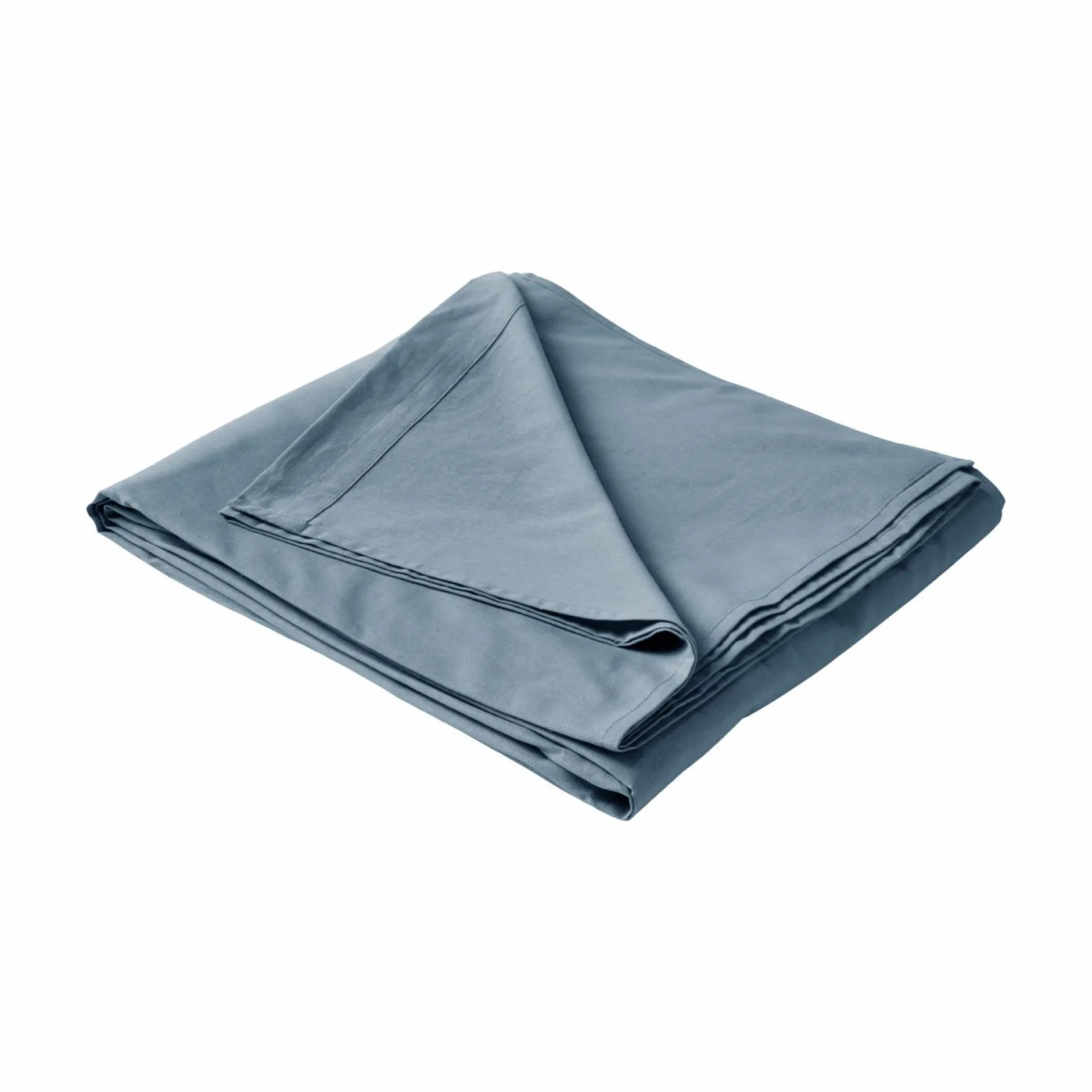 Draps>Camif Drap plat coton lin Valentine - - 240 x 300 cm Bleu Gris