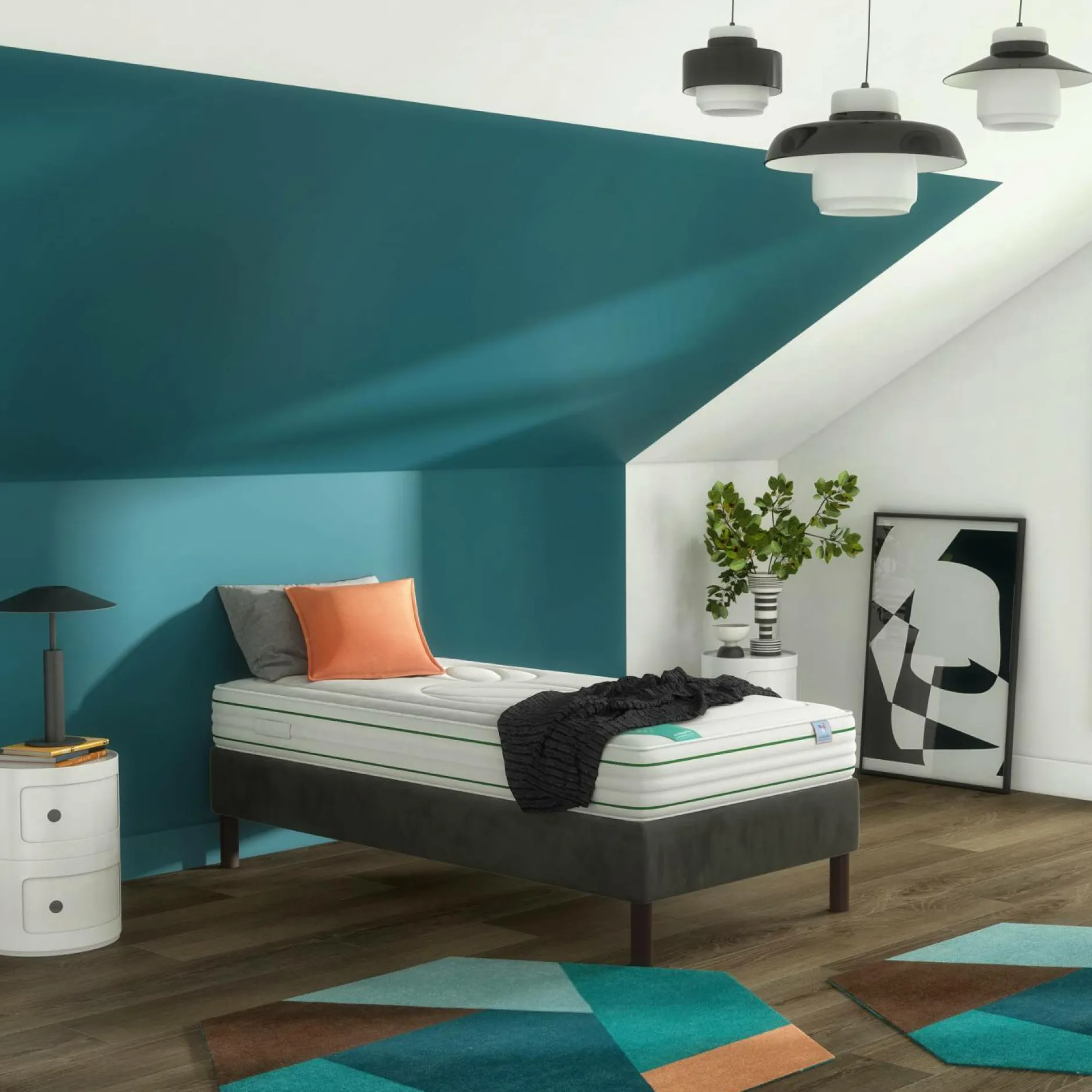 Matelas 90 X 190 Cm|Matelas 140 X 190 Cm>Camif DUNLOPILLO Matelas latex d'origine naturelle 22 cm Hévéane - 90 x 200 cm