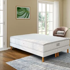 Ensembles Matelas Et Sommier|Ensembles 140 X 190 Cm>Camif DUVIVIER Ensemble Gala Eco Luxe Visco - 140 x 190 cm