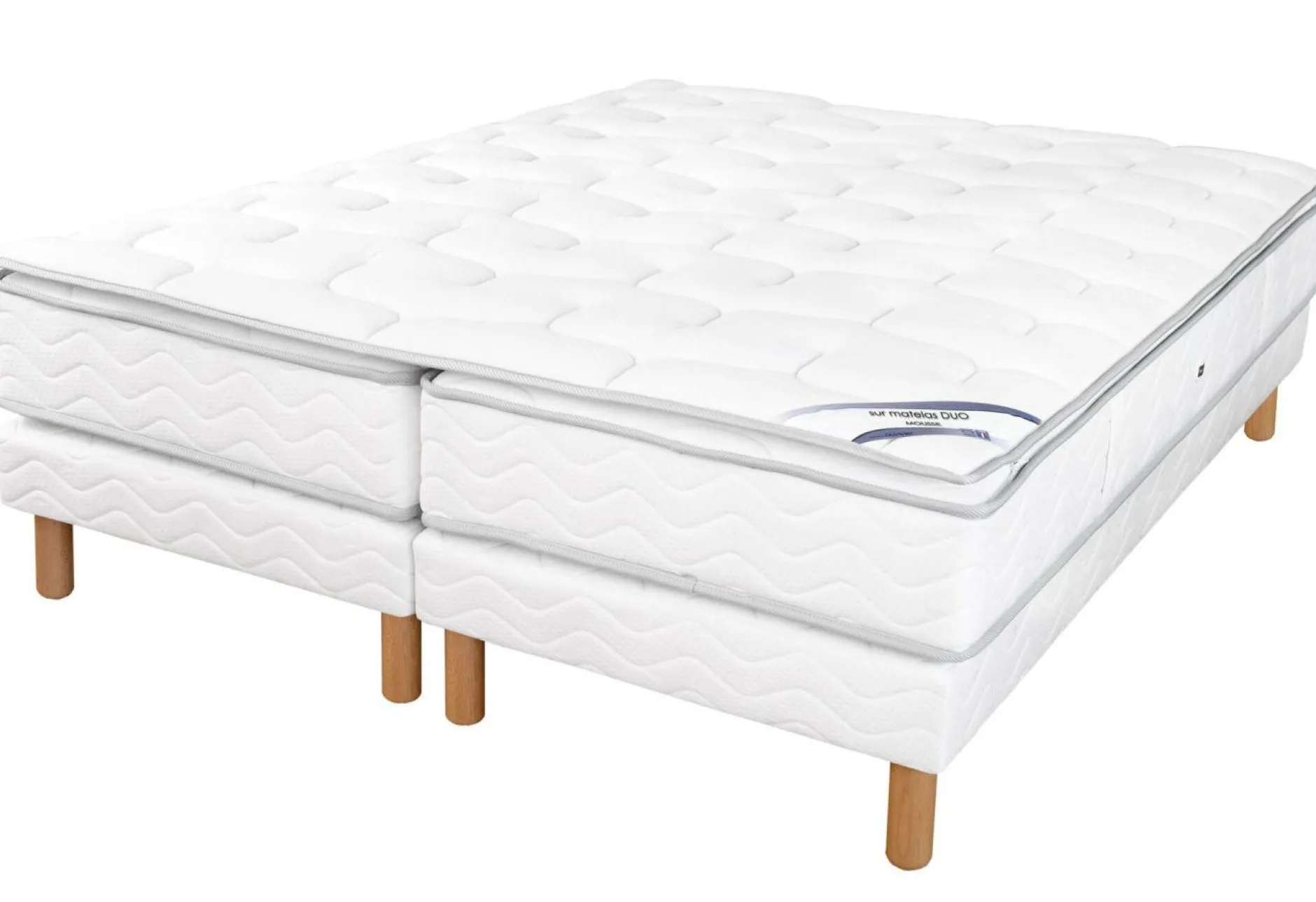 Ensembles 140 X 190 Cm|Ensembles Matelas Et Sommier>Camif DUVIVIER Ensemble Gala Eco Luxe Mousse - 2 x 100 x 200 cm