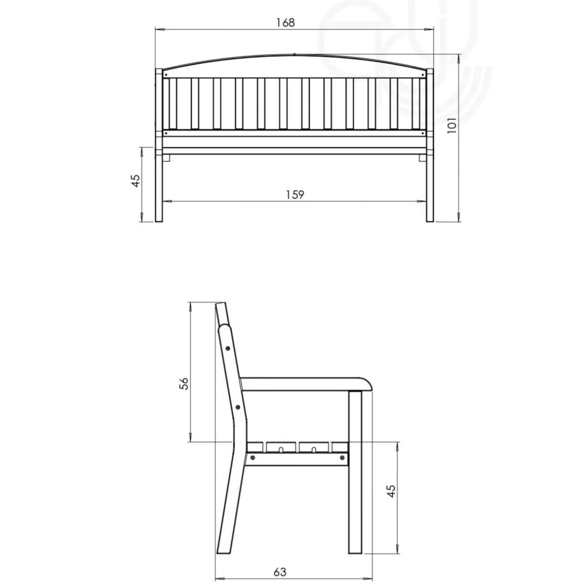 Bancs De Jardin>Camif EKJU Banc 3 Places en Bois Edie