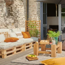 Pots Et Jardinières>Camif EKJU Jardinière avec Trellis en Bois Elsie