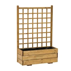 Pots Et Jardinières></noscript>Camif EKJU Jardinière avec Trellis en Bois Elsie