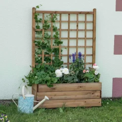 Pots Et Jardinières></noscript>Camif EKJU Jardinière avec Trellis en Bois Elsie