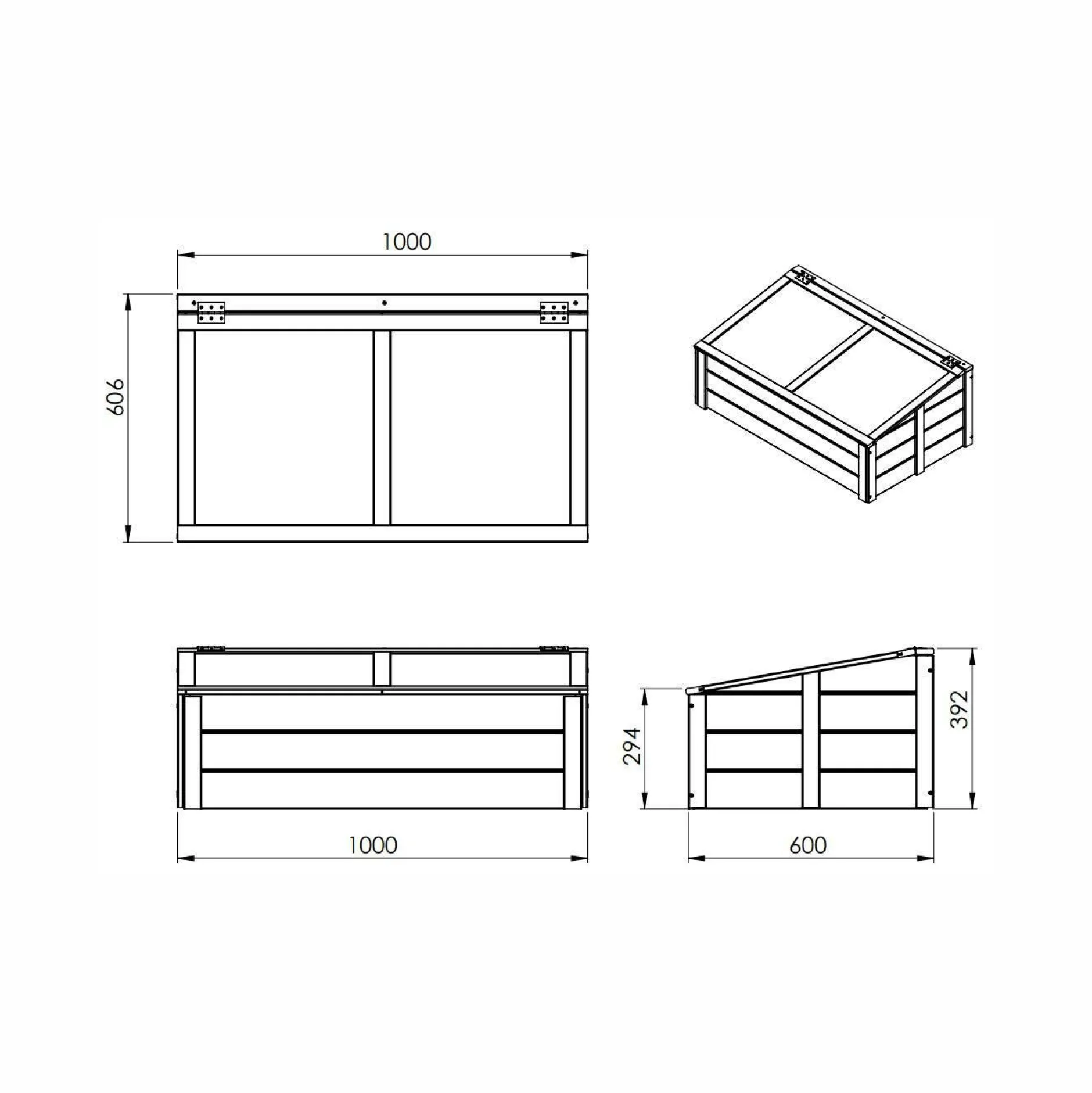 Carrés De Potager>Camif EKJU Serre à Poser 60 x 100 cm en Bois et Plexiglass