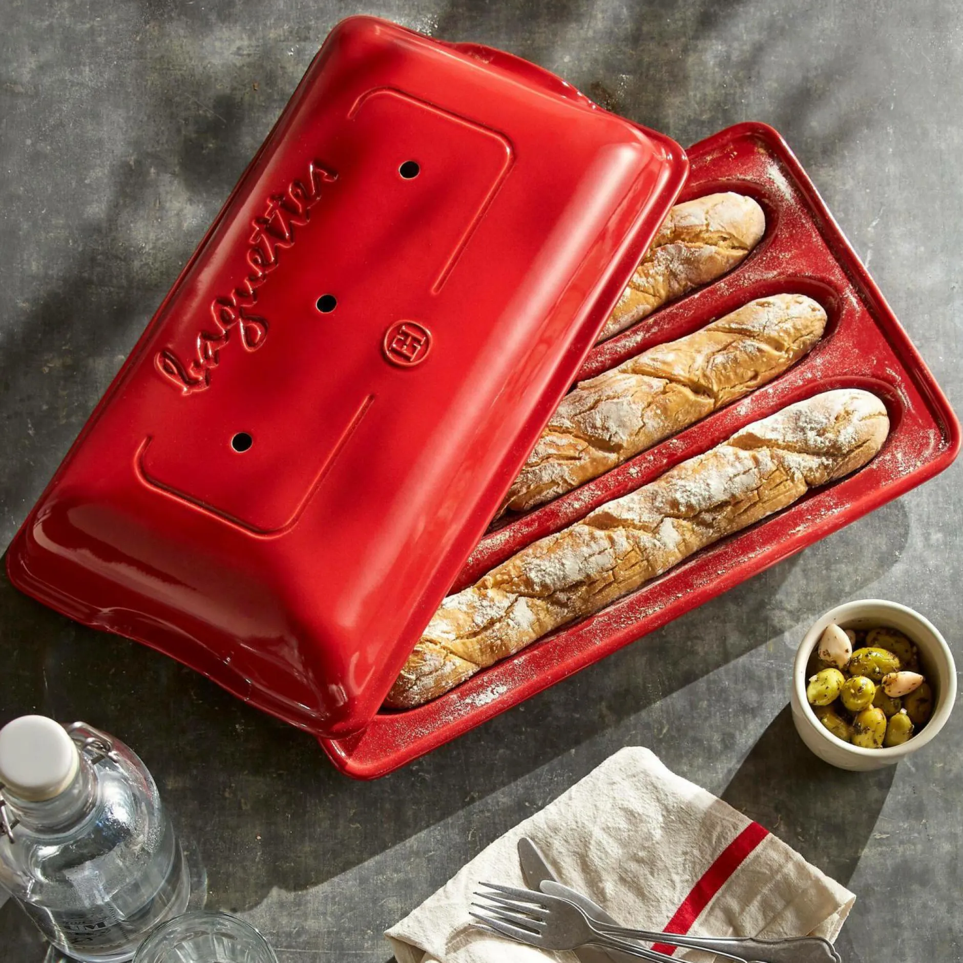 Moules À Pain>Camif EMILE HENRY Moule à baguettes Fusain