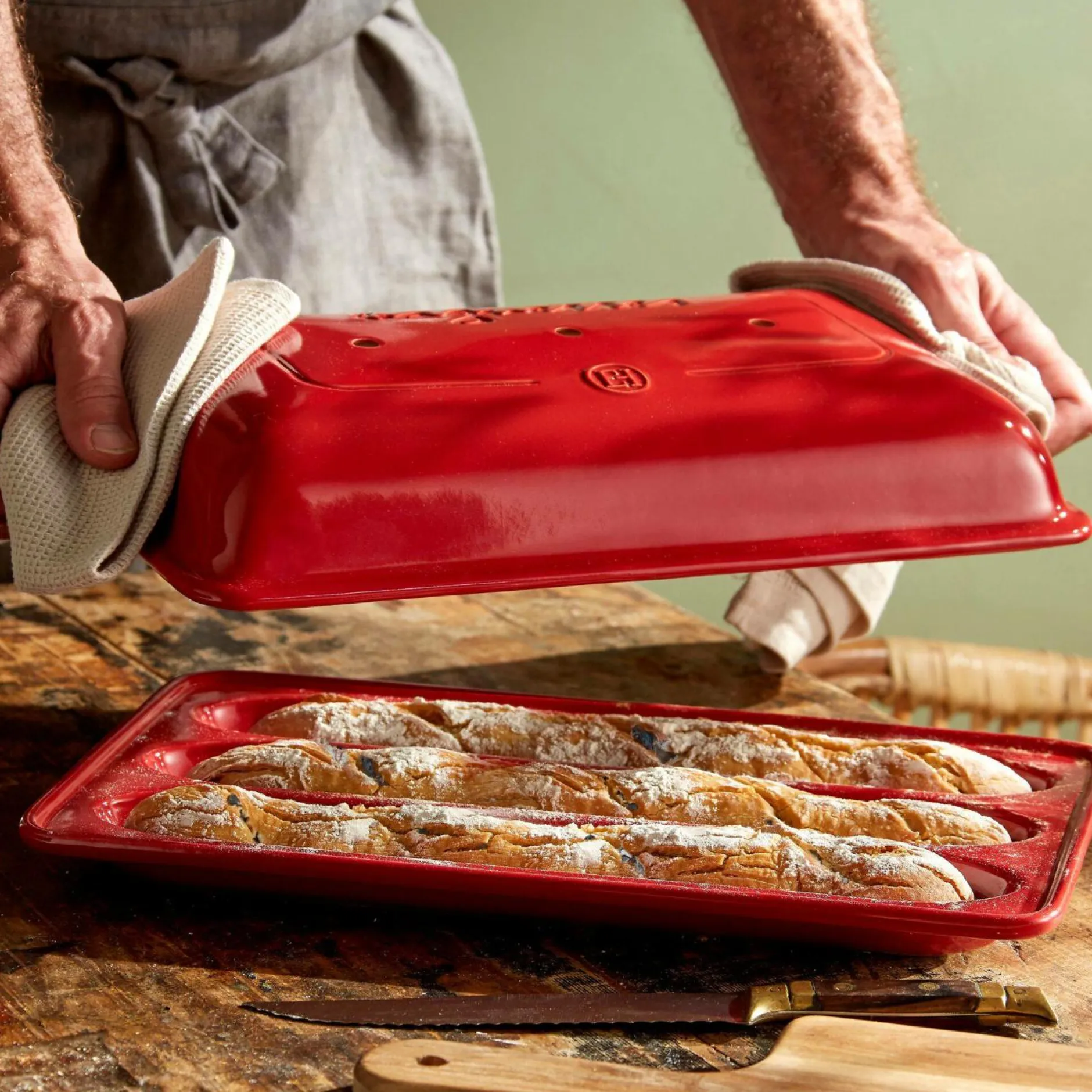 Moules À Pain>Camif EMILE HENRY Moule à baguettes Fusain