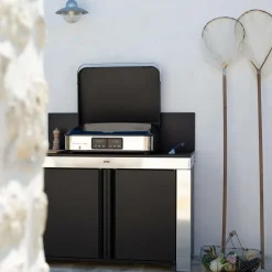 Accessoires Planchas Et Barbecues></noscript>Camif ENO Couvercle Plancha sign 65 en Acier Noir