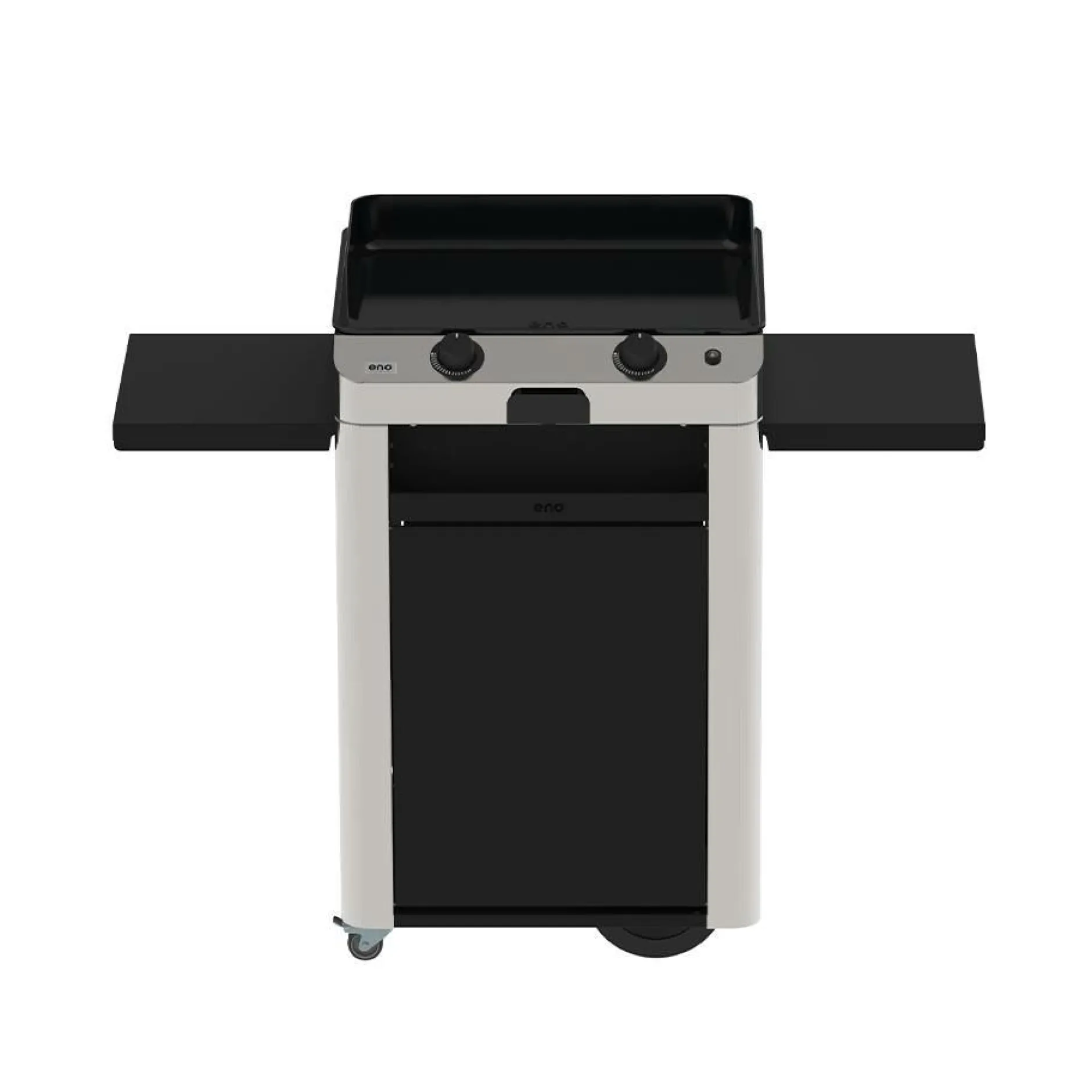 Ensembles Planchas Et Dessertes>Camif ENO Ensemble Plancha Fusion Gaz 60 et Chariot - Acier Gris/Inox